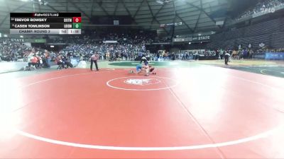 Boys 3A 106 lbs Champ. Round 2 - Casen Tomlinson, Liberty (Issaquah) vs Trevor Bowsky, Central Kitsap