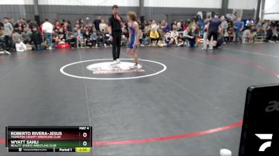 100-106 lbs Quarterfinal - Roberto Rivera-jesus, Thurston County Wrestling Club vs Wyatt Sahli, Reality Sports Wrestling Club