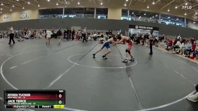 100 lbs Round 3 - Jace Tierce, Crossroads Wrestling vs Ayden Tucker, New Kent WC