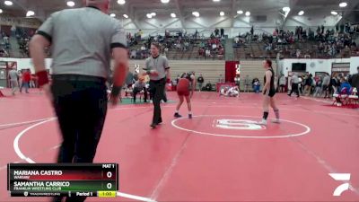 136 lbs Quarterfinal - Mariana Castro, Warsaw vs Samantha Carrico, Franklin Wrestling Club