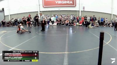 83-88 lbs Round 1 - Jordyn Showers, Front Royal Wrestling Club vs Makayla Santiago, Guerrilla Wrestling (GWA)