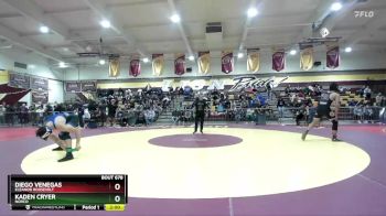 190 lbs Semifinal - Diego Venegas, Eleanor Roosevelt vs Kaden Cryer, Norco