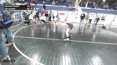 76 lbs Rr Rnd 4 - Grayson Vanzant, Bristow Elementary Wrestling Club vs Levi Jackson, Cushing Tigers