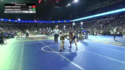 155 lbs Consi Of 16 #1 - Marina Gonzalez, Steele Canyon (SD) vs Gabriella Celaya, Saint Francis (CC)