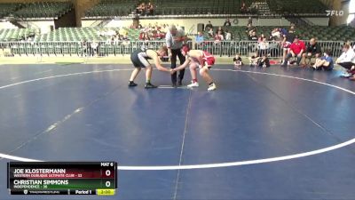 187 lbs Round 3 (4 Team) - Christian Simmons, Independence vs Joe Klostermann, Western Dubuque Ultimate Club