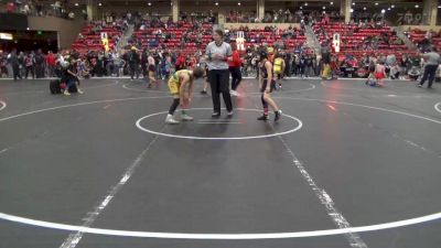 88 lbs 5th Place Match - Cameron Schraeder, Dodge City Wrestling Academy vs Tripp Kinnison, Bobcat Wrestling Club