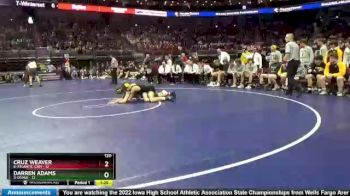 120 lbs Quarterfinal - Darren Adams, 3-Osage vs Cruz Weaver, 6-Atlantic-CAM