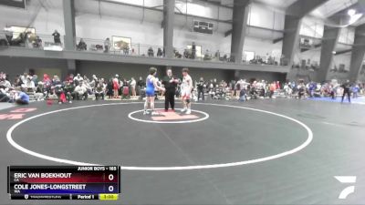 165 lbs Cons. Round 2 - Eric Van Boekhout, CA vs Cole Jones-Longstreet, WA