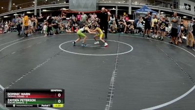 52 lbs Semis (4 Team) - Dominic Warn, Triumph Trained vs Zayden Peterson, Dueling Bandits