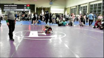 60 lbs Rr Rnd 3 - Reese Szymanski, Cordoba Trained (Sand Storm Sisters) vs Abrielle Thomas, ICWL Lady Bruisers