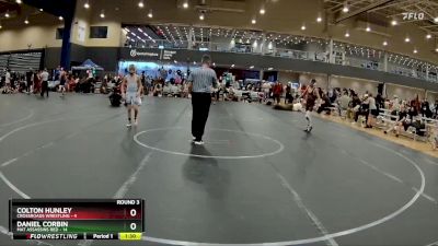 88 lbs Round 3 (4 Team) - Colton Hunley, Crossroads Wrestling vs Daniel Corbin, Mat Assassins Red