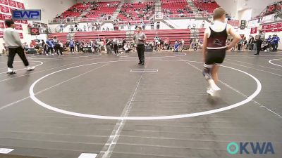 80 lbs Semifinal - Bentley Roberts, Blanchard Youth Wrestling Club vs Deacon Valencia, Mustang Bronco Wrestling Club