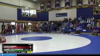 133 lbs Champ. Round 2 - Gabriel Leo-Esparolini, Johnson & Wales (RI) vs Lucas Purpora, Bridgewater State