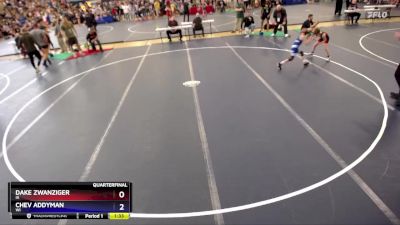 59 lbs Quarterfinal - Dake Zwanziger, IA vs Chev Addyman, WI