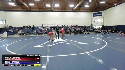 207 lbs 1st Place Match - Traeh Haynes, North Central College vs Paula Aguilar, Sacramento City College