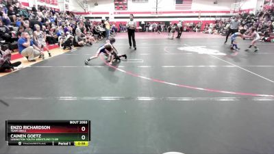 55 lbs Cons. Round 2 - Cainen Goetz, Lexington Youth Wrestling Club vs Enzo Richardson, Team Owls