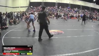 157 lbs Semifinal - Rollins Dixon, Carolina Reapers vs Nicholas Voskian, Unattached