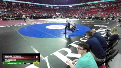 D2-126 lbs Cons. Round 1 - Sawyer Ostrum, Nekoosa/Assumption/Port Ed. vs Talon Berg, Osceola