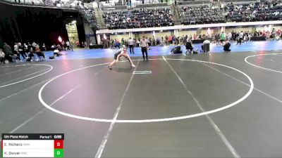 Girls 7th - 8th grade - 107 5th Place Match - Erica Richers, Iowa vs Kylie Dwyer, Riverhawk Wrestling Club