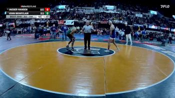 AA - 144 lbs Champ. Round 1 - Jaeger Hansen, Butte vs John Montclair, Belgrade
