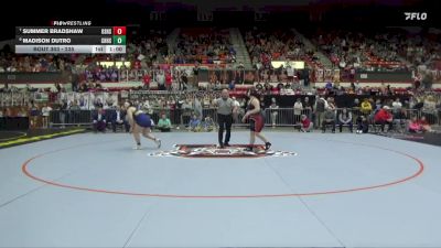 235 lbs Cons. Round 2 - Summer Bradshaw, Osawatomie Hs vs Madison Dutro, Chanute Hs