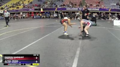 180 lbs Semis (4 Team) - Alyssa Arana, Emmanuel University vs Madison Sandquist, Sacred Heart