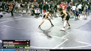 115 lbs Quarterfinal - Evan Larsen, Pikes Peak Warriors Wrestling vs Sonny Solano, Duran Wrestling Club