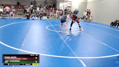 184 lbs Cons. Round 4 - Joey Mushinsky, Mary vs Donn Greer, Colorado State University - Pueblo