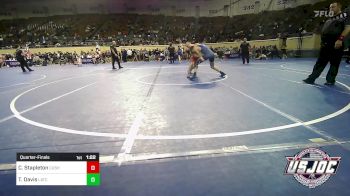 132 lbs Quarterfinal - Cash Stapleton, Cushing Tigers vs TJ Davis, Little Axe Takedown Club