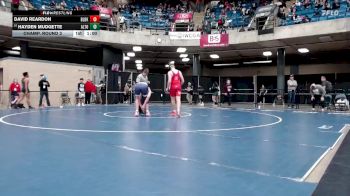 190 lbs Champ. Round 3 - Hayden Mudgette, Shelbyville vs David Reardon, Unattached