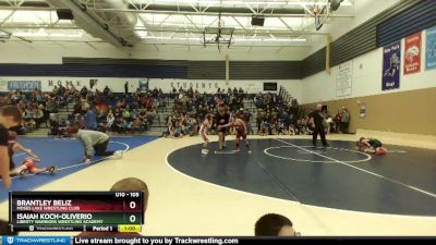 105 lbs Round 1 - Brantley Beliz, Moses Lake Wrestling Club vs Isaiah Koch-Oliverio, Liberty Warriors Wrestling Academy