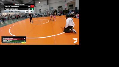 42 lbs Round 2 - Sophia Vereen, Spartan Mat Club vs Ilana Lightfoot, El Paso Wildcats Wrestling Club