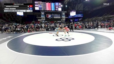 100 lbs Champ. Rd Of 64 - Addalyn Sisson, IN vs Emma Rogers, IL