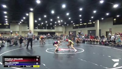 110 lbs Semis (4 Team) - Mykayla Williams, Stormettes vs Fallon Dames, Feelin Peachy