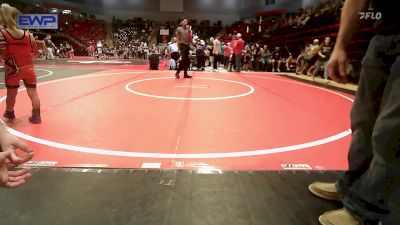 46 lbs Semifinal - Ashtyn Williams, Locust Grove Youth Wrestling vs Evelyn Shimonek, Pawhuska Elks Takedown