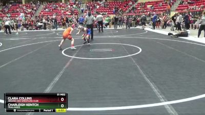 80 lbs Cons. Round 5 - Clara Collins, Abilene Kids Wrestling Club vs Charleigh Kentch, Trailhands