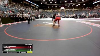 6A - 285 lbs Cons. Round 2 - Cortez Velasco, Shawnee Mission West vs Clayton Frehn, Manhattan