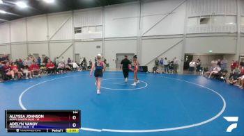 144 lbs Round 3 (6 Team) - Allyssa Johnson, North Dakota Blue vs Adelyn Vanoy, Tennessee Blue