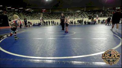 52 lbs Consi Of 8 #2 - Raelynn Traweek, Mojo Grappling Academy vs Ryker Green, Lions Wrestling Academy
