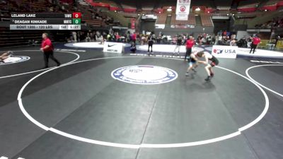 120 lbs Champ. Rd Of 16 - Deagan Kinkade, MTC - MANTANONA TRAINING CENTER vs Leland Lake, Team Arcata Wrestling Club