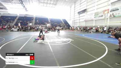 100 lbs Rr Rnd 4 - Gabe Torres, Pounders WC vs Shyanne Salazar, Wlv Jr Wrestling