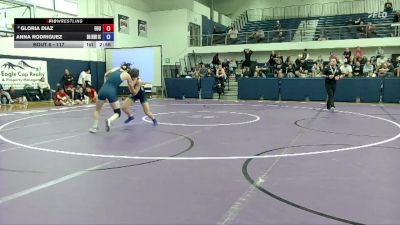 117 lbs Champ. Round 1 - Anna Rodriguez, Big Bend Community College vs Gloria Diaz, Eastern Oregon University