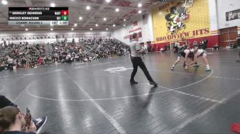 138 lbs Champ. Round 2 - Berkley Behrens, Marysville vs Rocco Bonacuse, Revere