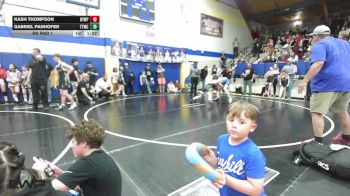 132 lbs Rr Rnd 1 - Kash Thompson, Beggs Youth Wrestling Program vs Gabriel Panhofer, Team Tulsa Wrestling Club