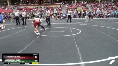 92 lbs Cons. Round 1 - Axton Chansler, Hutchinson Kids Westling Club vs Cooper Freund, Kansas Young Guns Wrestling Cl