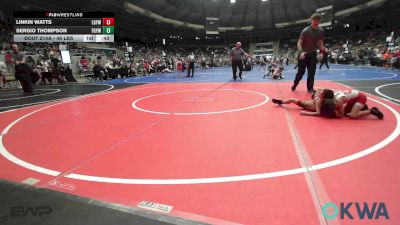 46 lbs Consi Of 16 #1 - Linkin Watts, Locust Grove Youth Wrestling vs Sergio Thompson, Fort Gibson Youth Wrestling
