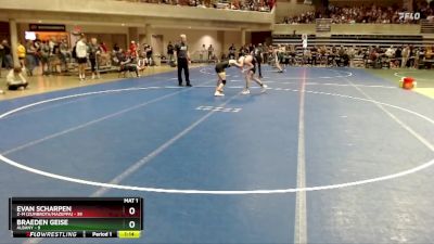 120 lbs Cons. Round 1 - Evan Scharpen, Z-M (Zumbrota/Mazeppa) vs Braeden Geise, Albany