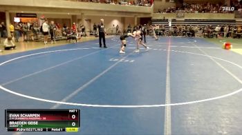 120 lbs Cons. Round 1 - Evan Scharpen, Z-M (Zumbrota/Mazeppa) vs Braeden Geise, Albany