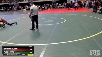 130 lbs Champ. Round 1 - Sampson Oliver, Ketchikan High School vs Alden Bevis, Service High School Cougars