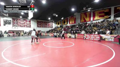 285 lbs 3rd Place Match - Martin Gonzales, Western vs Robert Crowe, South Torrance